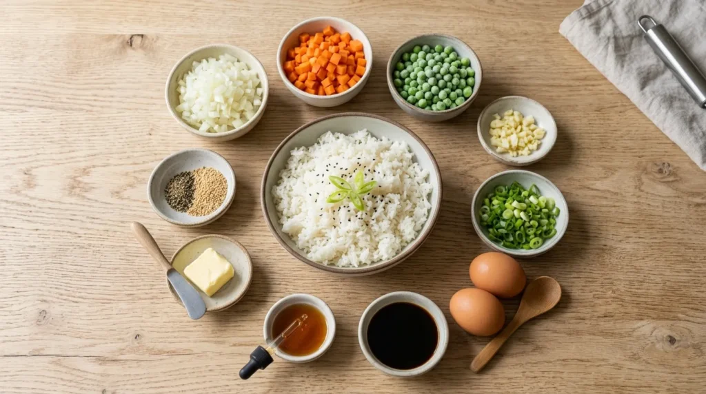 Ingredients for Hibachi Fried Rice
